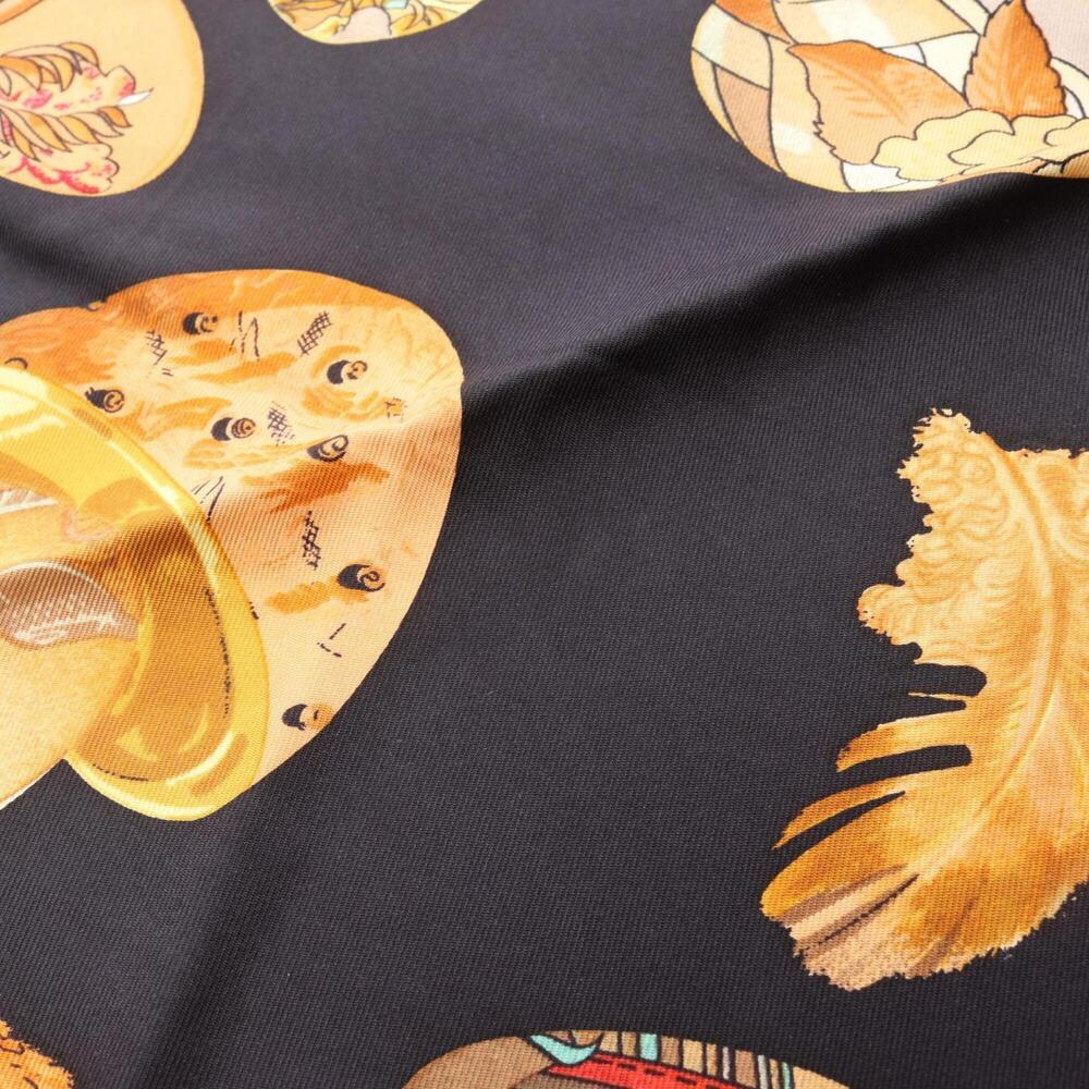 HERMES Authentic Black Silk Scarf - Picture 4 of 8